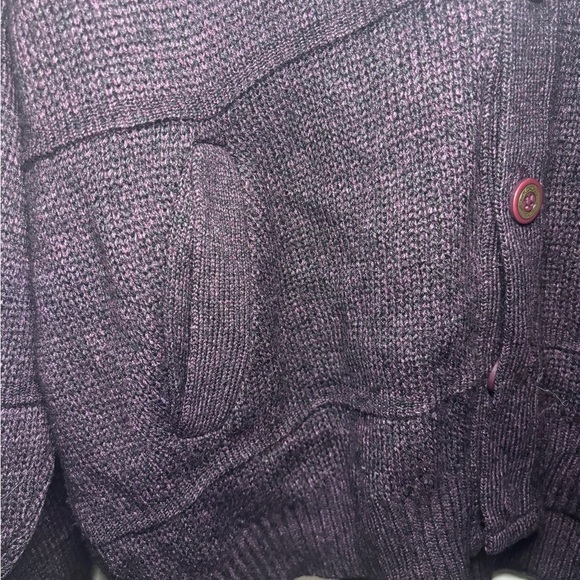 Vintage Cooper made in Canada Men's burgundy button front cardigan - Picture 3 of 5
